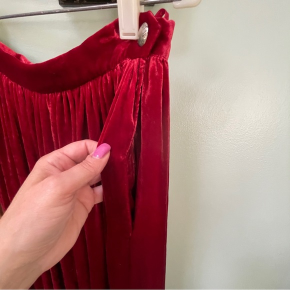 Women's Ralph Lauren Vintage Pleated Crushed Velvet Skirt NWT - Picture 4 of 14